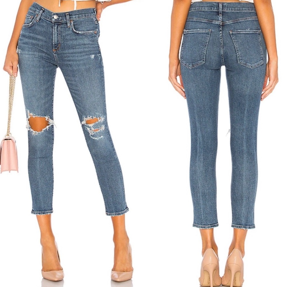 Agolde Sophie High Rise Crop Skinny Jeans